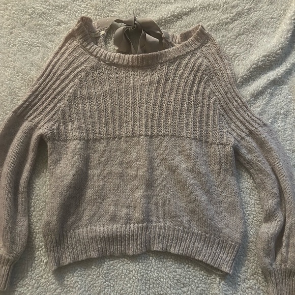 Pastel Purple Maurice’s Tie Back/Open Back Sweater - Picture 1 of 6